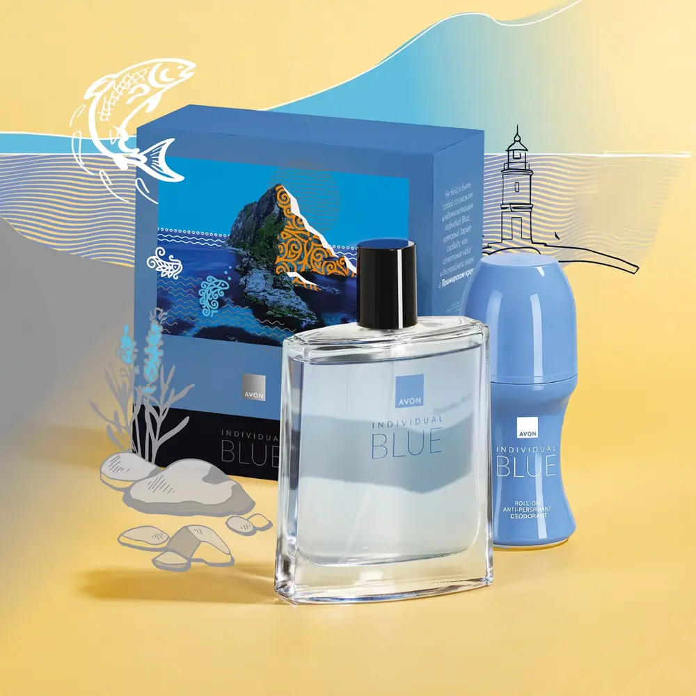 набор individual blue для него